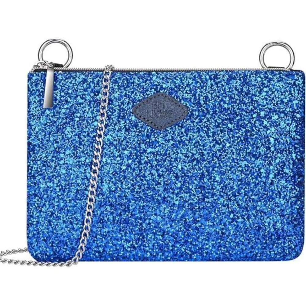 Blue Clutch Purse for Women, Crossbody Glitter Evening Bag, Sequin Handbag